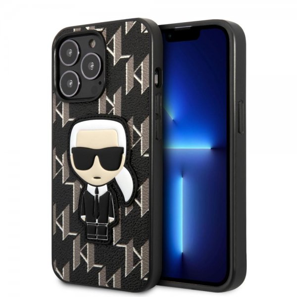 Karl Lagerfeld iPhone 13 Pro Cover Monogram Iconic Patch Sort