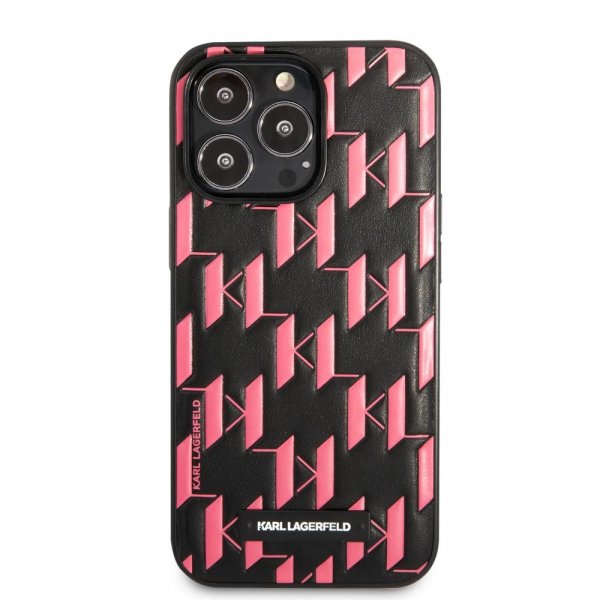 Karl Lagerfeld iPhone 13 Pro Cover Monogram Pattern Rosa