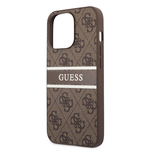 Guess iPhone 13 Pro Cover Printed Stripe Brun