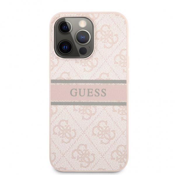Guess iPhone 13 Pro Cover Printed Stripe Rosa