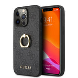 Guess iPhone 13 Pro Cover Ring Stand Grå