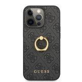 Guess iPhone 13 Pro Cover Ring Stand Grå