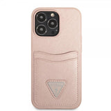 Guess iPhone 13 Pro Saffiano Double Cardslot Rosaguld