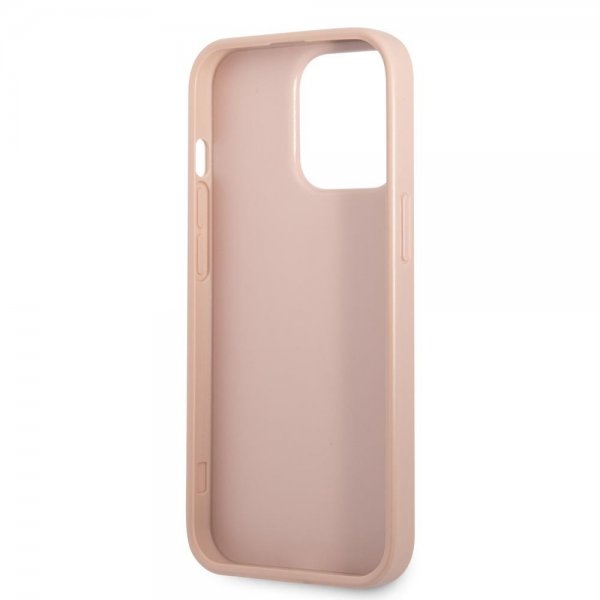 Guess iPhone 13 Pro Saffiano Double Cardslot Rosaguld