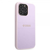 Guess iPhone 13 Pro Cover Saffiano Metal Logo Lilla
