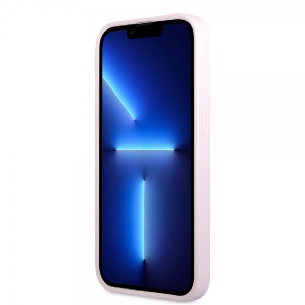 Guess iPhone 13 Pro Cover Saffiano Metal Logo Lilla