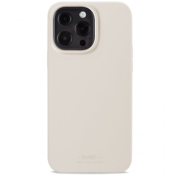 holdit iPhone 13 Pro Silikone cover Lys Beige