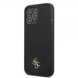 Guess iPhone 13 Pro Cover Silikone Metal Logo 4G Sort