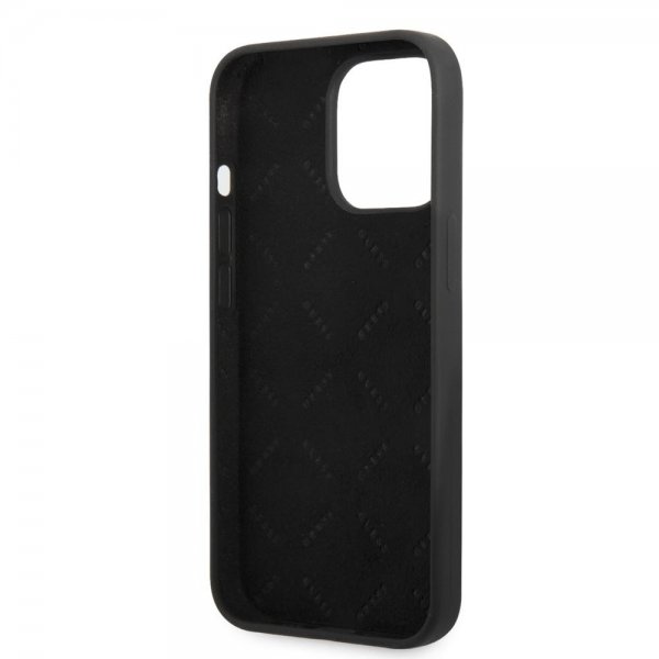 Guess iPhone 13 Pro Cover Silikone Metal Logo 4G Sort