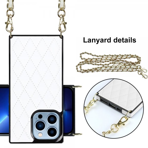 iPhone 13 Pro Square Cover med Rem Hvid