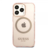 Guess iPhone 13 Pro Cover Gennemsigtig MagSafe Rosa