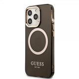 Guess iPhone 13 Pro Skal Translucent MagSafe Sort