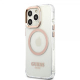 Guess iPhone 13 Pro Cover Transparent MagSafe Guld Transparent