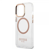 Guess iPhone 13 Pro Cover Transparent MagSafe Guld Transparent