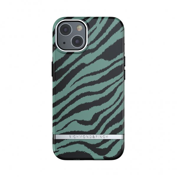Richmond & Finch iPhone 13 Cover Emerald Zebra