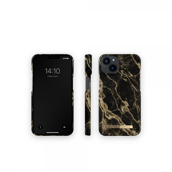 Ideal of Sweden iPhone 13 Cover Fashion Case Golden Smoke Marble