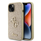 Guess iPhone 13 Cover Fixed Glitter Guld