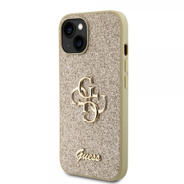 Guess iPhone 13 Cover Fixed Glitter Guld