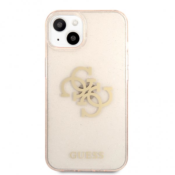 Guess iPhone 13 Cover Full Glitter Guld
