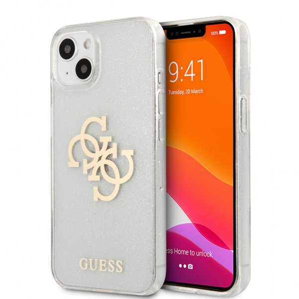 Guess iPhone 13 Cover Full Glitter Transparent