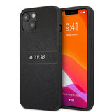 Guess iPhone 13 Cover Hot Stamp Metal Logo Sort