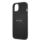 Guess iPhone 13 Cover Hot Stamp Metal Logo Sort