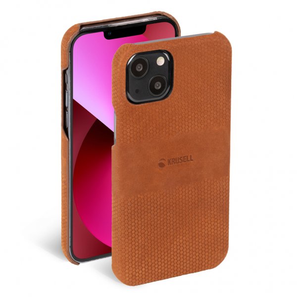 Krusell iPhone 13 Cover Læder Cognac