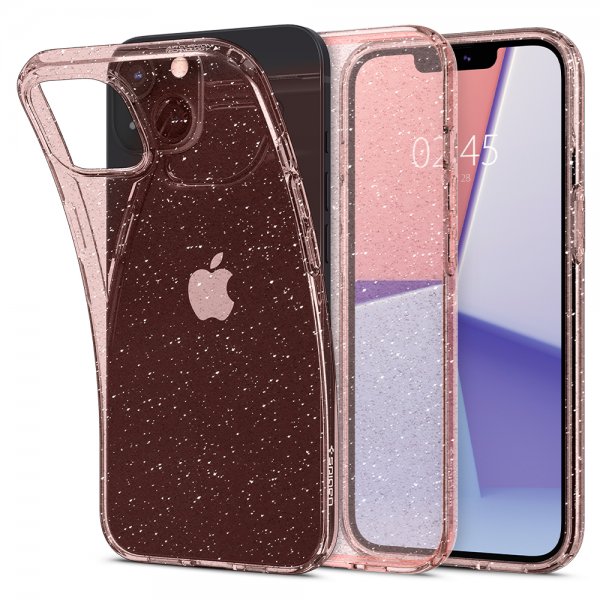 Spigen iPhone 13 Cover Liquid Crystal Glitter Rose Quartz