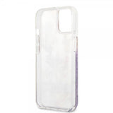 Guess iPhone 13 Cover Liquid Glitter Flower Pattern Lilla