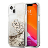 Guess iPhone 13 Cover Liquid Glitter Guld