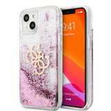 Guess iPhone 13 Cover Liquid Glitter Rosa