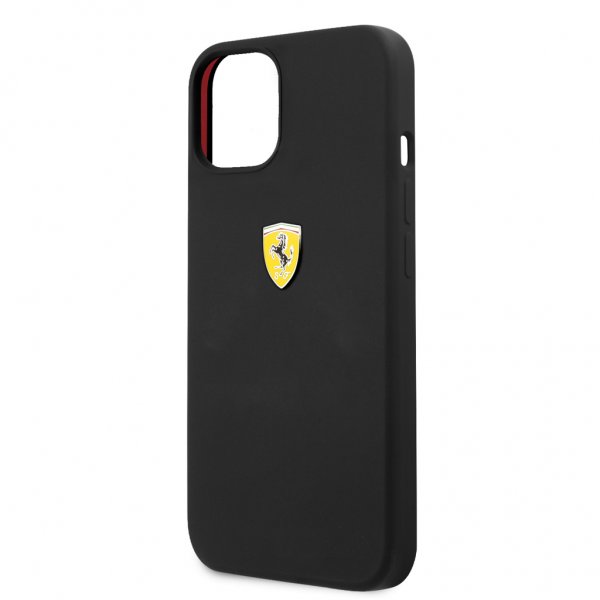 Ferrari iPhone 13 Cover Liquid Silikone Metalkabinet Sort