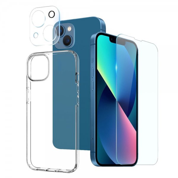 Northjo iPhone 13 Cover med Skærmbeskyttelse og Kamerabeskyttelse 3-i-1