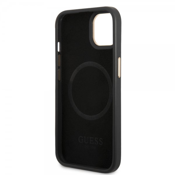 Guess iPhone 13 Cover Metal Plate Logo MagSafe Sort