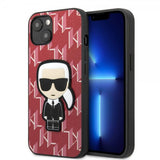 Karl Lagerfeld iPhone 13 Cover Monogram Iconic Patch Rød