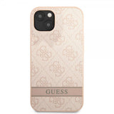 Guess iPhone 13 Cover Printed Stripe Bottom Rose