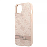 Guess iPhone 13 Cover Printed Stripe Bottom Rose