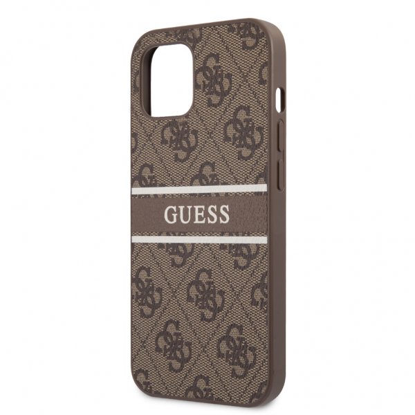 Guess iPhone 13 Cover Printed Stripe Brun