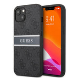 Guess iPhone 13 Cover Printed Stripe Grå
