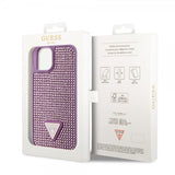 Guess iPhone 13 Cover Rhinestone Lilla
