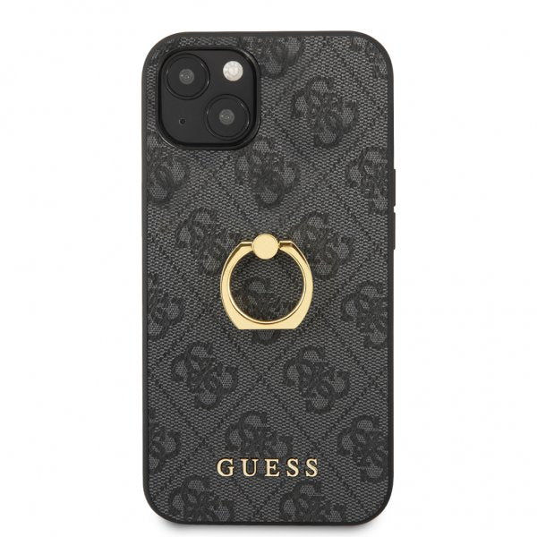 Guess iPhone 13 Cover Ring Stand Grå