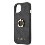 Guess iPhone 13 Cover Ring Stand Grå