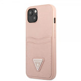 Guess iPhone 13 Cover Saffiano Double Cardslot Rosa