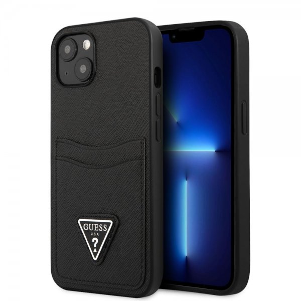 Guess iPhone 13 Cover Saffiano Double Cardslot Sort