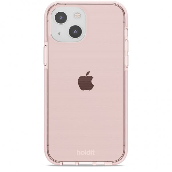 Holdit iPhone 13 Cover Gennemsigtig Blush Pink
