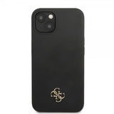 Guess iPhone 13 Cover Silikone Metal Logo 4G Sort
