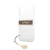 Guess iPhone 13 Cover Stripe Charm Brun