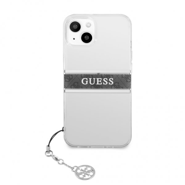 Guess iPhone 13 Cover Stripe Charm Grå