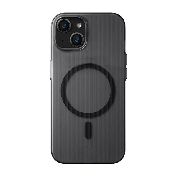 Rvelon iPhone 13/iPhone 14 Cover Korrugeret MagSafe Sort