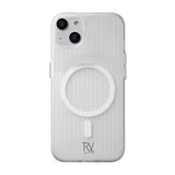 Rvelon iPhone 13/iPhone 14 Cover Bølget MagSafe Hvid